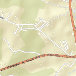Yablunytsya Street Map