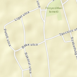Fényeslitke Street Map