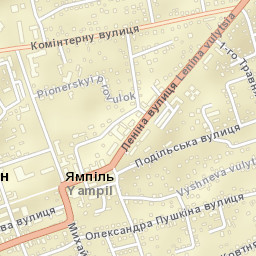 Yampil’ Street Map