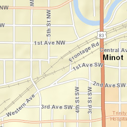 401-419 South Broadway Street, Minot, ND Street Map