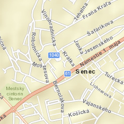 Senec Street Map