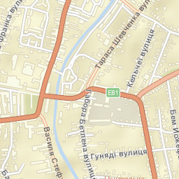 Berehove Street Map