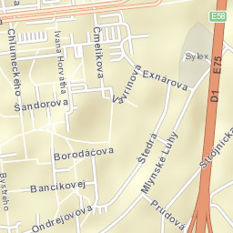Okres Bratislava II Street Map