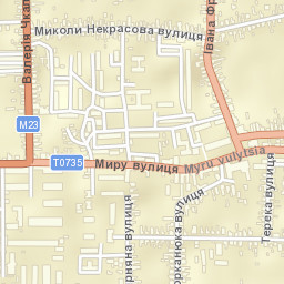 Vynohradiv Street Map