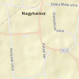 Nagyhalász Street Map