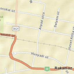 Rakamaz Street Map