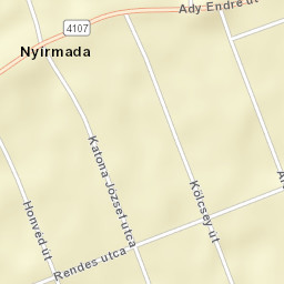 Nyírmada Street Map