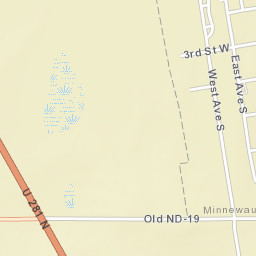 179-199 West Ave Minnewaukan ND Street Map