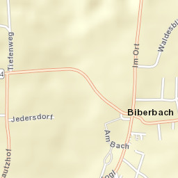 Biberbach Street Map