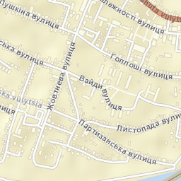 Tyachiv Street Map
