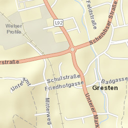 Gresten Street Map