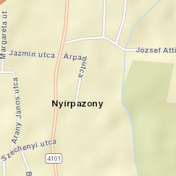 Nyírpazony Street Map