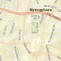Nyíregyháza Street Map