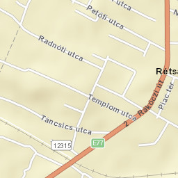Rétság Street Map