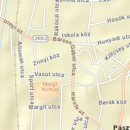 Pásztó Street Map