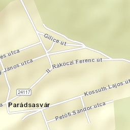 Parádsasvár Street Map
