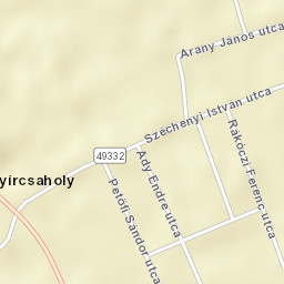 Nyírcsaholy Street Map