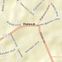 Halászi Street Map