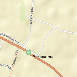Porcsalma Street Map
