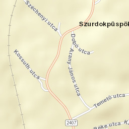 Szurdokpüspöki Street Map
