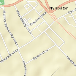 Nyírbátor Street Map