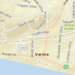 Verőce Street Map