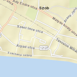 Szob Street Map