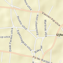 Újfehértó Street Map