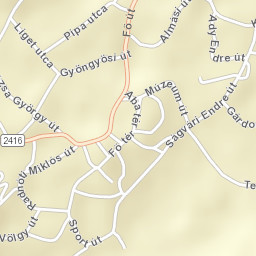 Abasár Street Map