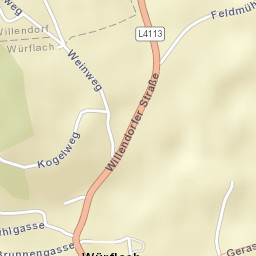 Würflach Street Map