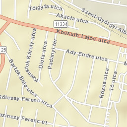 Nyergesújfalu Street Map