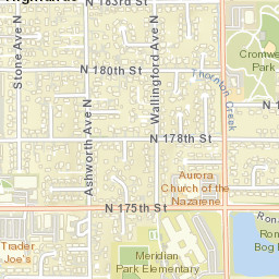 18045 Meridian Avenue North, Shoreline, WA  Street Map