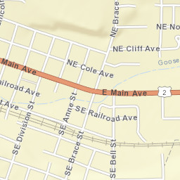 Northeast Main Avenue, Wilbur, WA Street Map