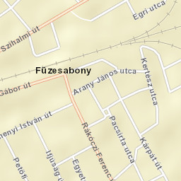 Füzesabony Street Map
