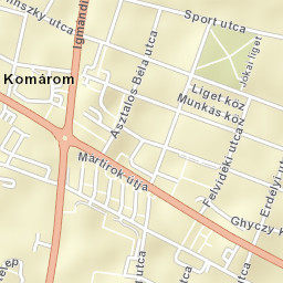 Komárom Street Map