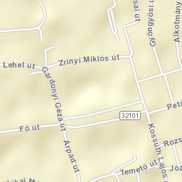 Gyöngyöshalász Street Map