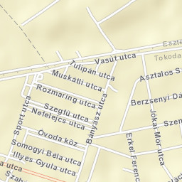 Tokodaltáró Street Map