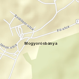 Mogyorósbánya Street Map