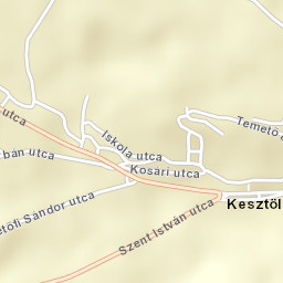 Kesztölc Street Map