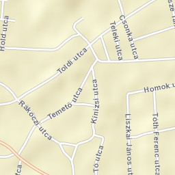 Tiszacsege Street Map