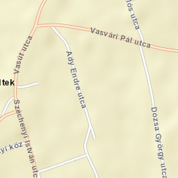 Nyírbéltek Street Map