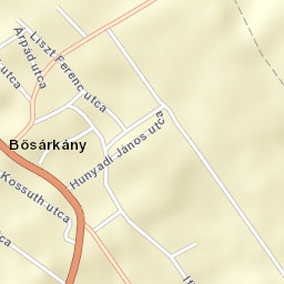Bősárkány Street Map