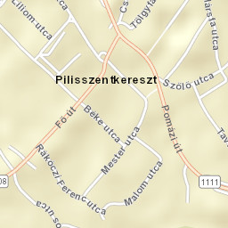 Pilisszentkereszt Street Map