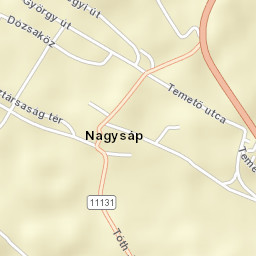 Nagysáp Street Map