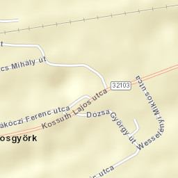 Vámosgyörk Street Map