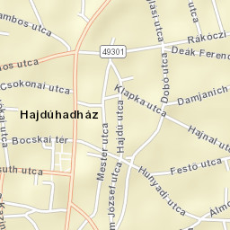 Hajdúhadház Street Map