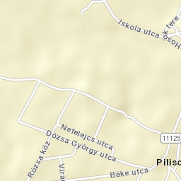 Piliscsév Street Map