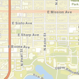 1001 North Van Gorp Place, Spokane, WA Street Map