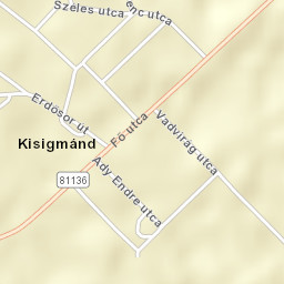 Kisigmánd Street Map