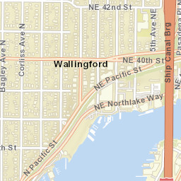 101-199 Northeast Pacific Street Seattle WA  Street Map